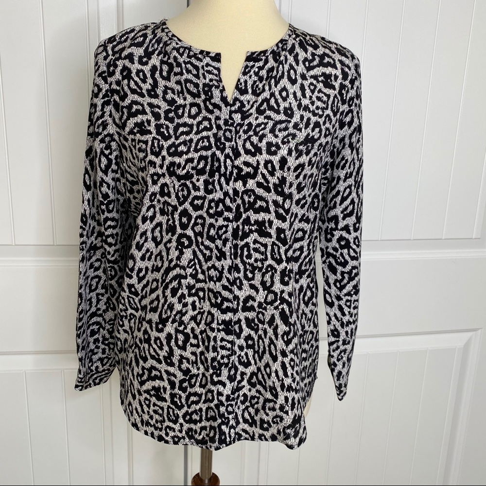 Joie silk animal print blouse top size x small